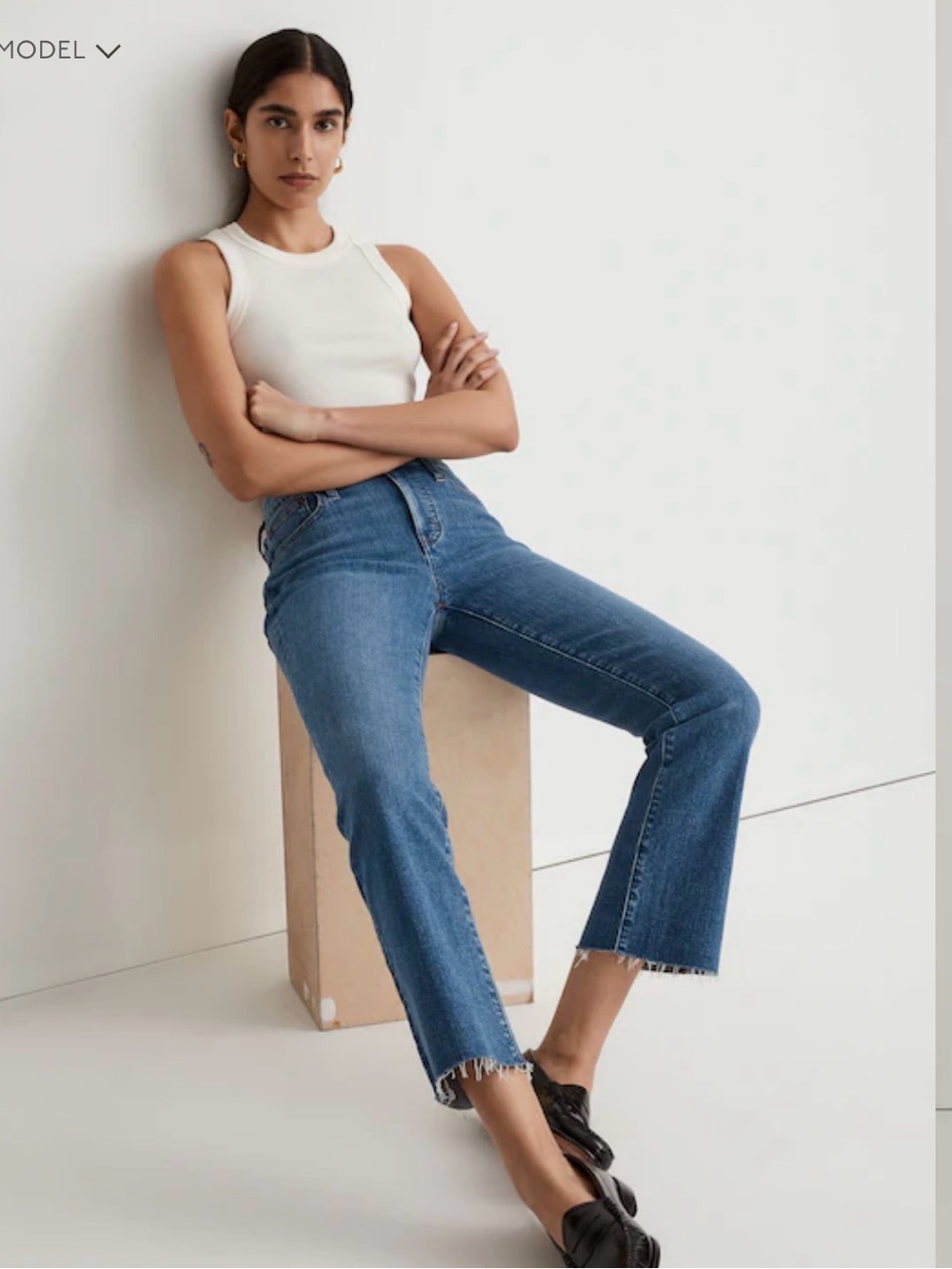 Madewell Mid-rise Kick Out Crop Jeans 26P
